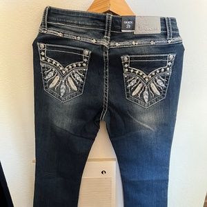 Grace NWT Rhinestone and Bejeweled Embellished Skinny Jeans 27 4